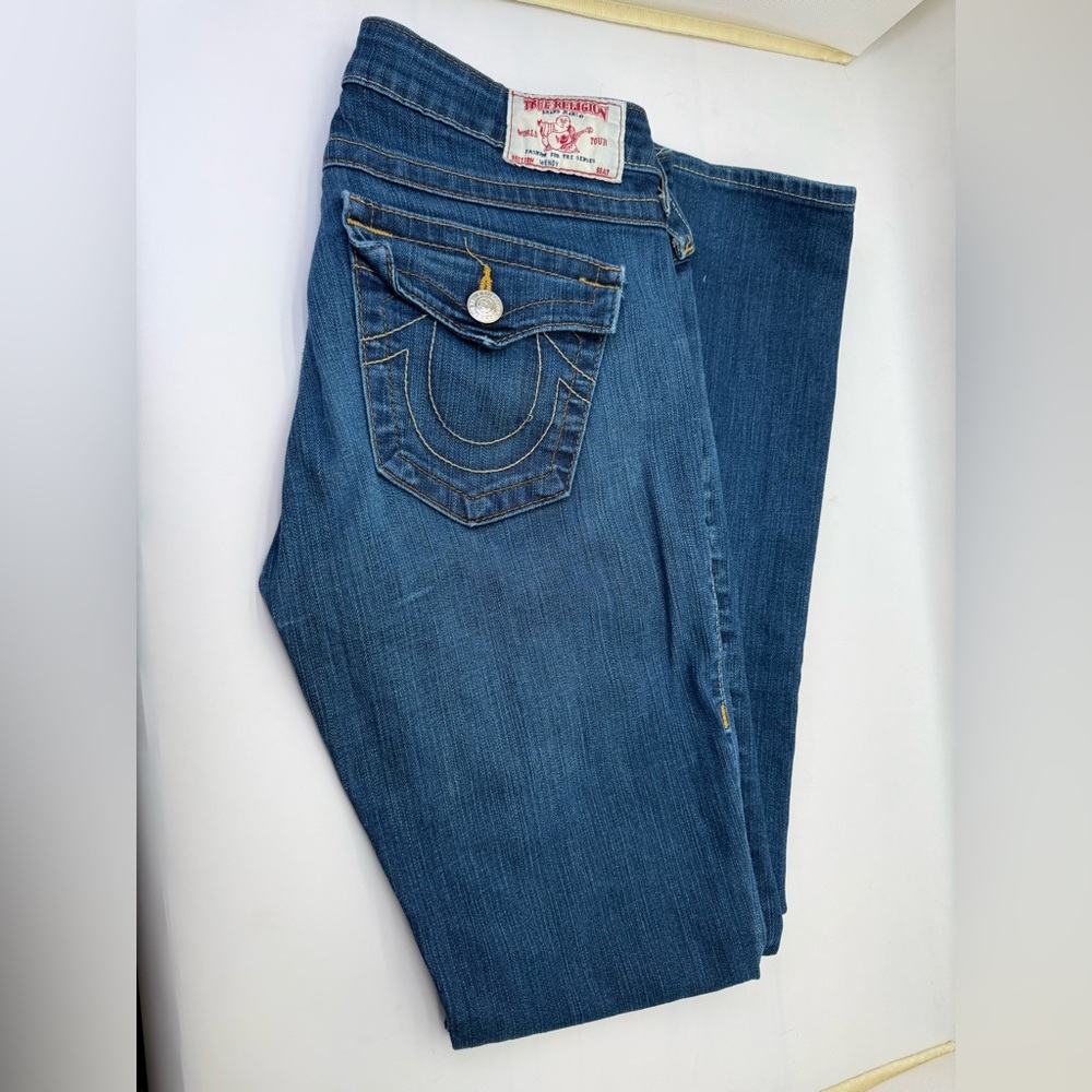 True Religion Jeans Women’s‎ Size 30x34 Made in USA Flap Pocket Denim